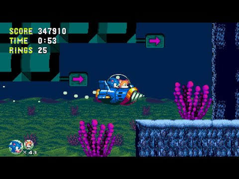 Sonic Triple Trouble "16-Bit": Tidal Plant Zone Act 2 (Sonic & Tails) [1080 HD]
