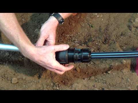 How to join metric poly pipe to galv pipe using...
