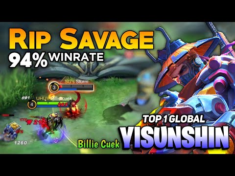 94% WINRATE! Yss RIP SAVAGE [ Top 1 Global Yi Sun Shin Best Build 2021] by Billie Cuek - MLBB