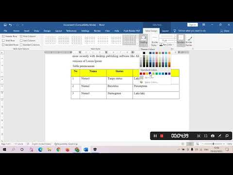 Membuat Tabel pada Ms Word