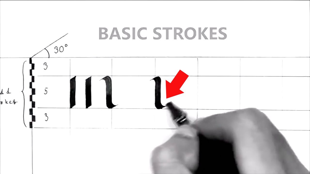 FOUNDATIONAL HAND CALLIGRAPHY FOR BEGINNER (BROAD EDGE NIB CALLIGRAPHY)