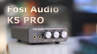 Fosi Audio K5 PRO DAC AMP - Headphone Driver with EQ and Mic Jack