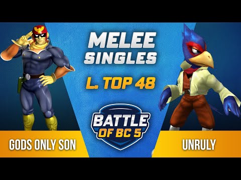 Gods Only Son (Captain Falcon) vs Unruly (Falco) - Melee Singles Losers Top 48 - Battle of BC 5