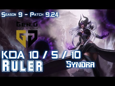 Gen Ruler SYNDRA vs VARUS Bot - Patch 9.24 KR Ranked