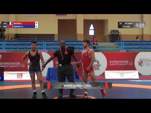 1/2 GR - 65 kg: G. SNJOYAN (FRA) v. A. KANDAFIL (MAR)