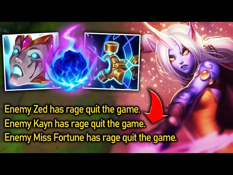Soraka but I go mid lane and make the entire enemy team rage quit (THIS IS HILARIOUS)