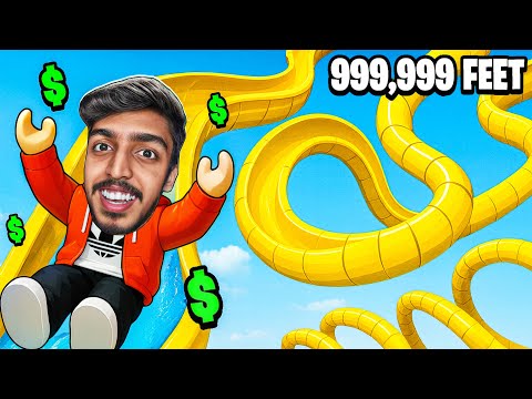 GT Builds the WORLD’S LONGEST Water Slide in Roblox!