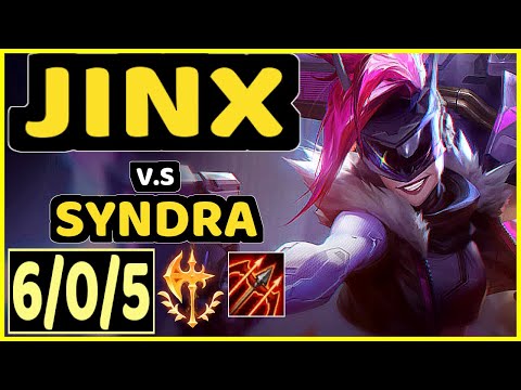 CODY SUN (JINX) vs SYNDRA - 6/0/5 KDA BOTTOM ADC CHALLENGER GAMEPLAY - NA