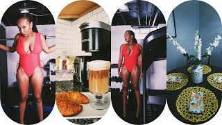 VLOG| 3 YR WORKOUT ANNIVERSARY PHOTOSHOOT, DIY KITCHEN PLACEMATS, TACO TUESDAY,  NEW COFFEE RECIPE