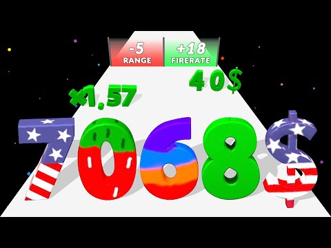 Digit Shooter 3D - Big Update (Part 3) Level Up Number Game Run Race Stack Master Max Level Freeplay