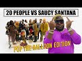 20 PEOPLE VERSUS 1 RAPPER SAUCY SANTANA Skinbone