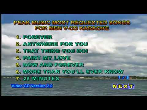 Pembukaan Lagu Paling Diminta Untuk Pria [Karaoke] (1998) VCD (Filipina)