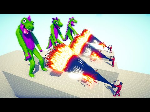 3x GIANT T-REX vs TRIO EVERY GOD - Totally Accurate Battle Simulator TABS