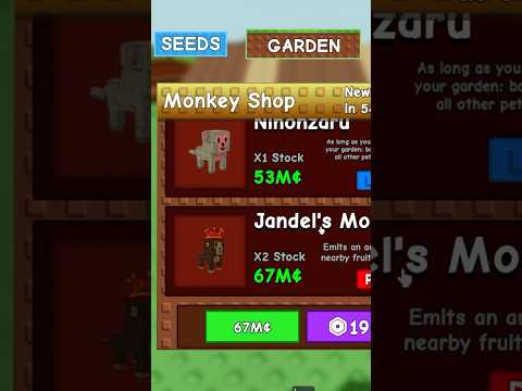 Jandel Added The Secret Monkey Shop In Grow A Garden #roblox #robloxshorts #growagarden