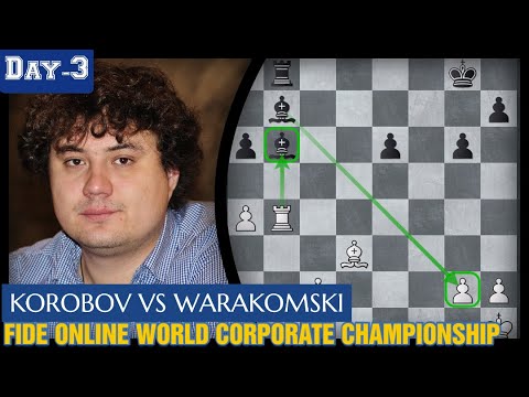 KOROBOV VS WARAKOMSKI || DAY-3 || FIDE ONLINE WORLD CORPORATE CHAMPIONSHIP 2021 || MoreToChess ||