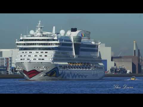 April 5, 2023: Arrival AIDAdiva in Port of Rotterdam