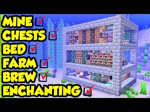 Minecraft Easy Underwater FULL Survival House Tutorial (How to Build)