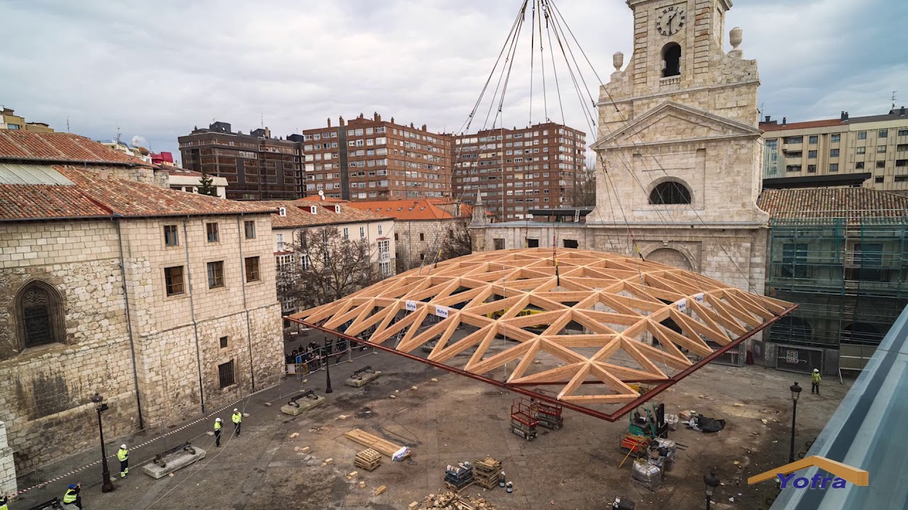 Colocación de la cubierta del monasterio de San Juan (Burgos)