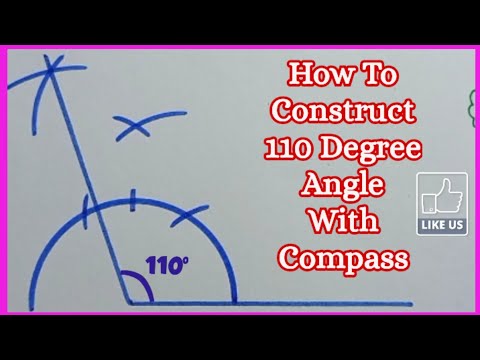How to construct 110 degree angle with compass | #110degreeangle