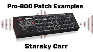 Video thumbnail for Behringer Pro-800 More Sounds Only Demos by Starsky Carr