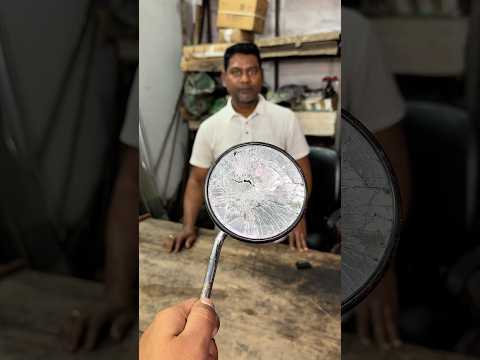 😱 Broken Royal Enfield looking glass fixed for just $1 USD! 🔧🏍️