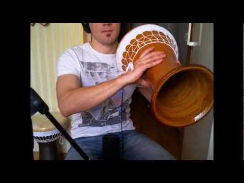 Evgeny solo ceramic darbuka 8" with goatskin