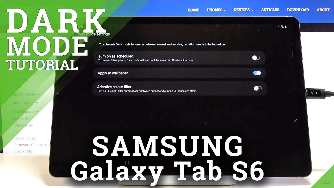 How to Activate Dark Mode in SAMSUNG Galaxy Tab S6 – Invert Colors