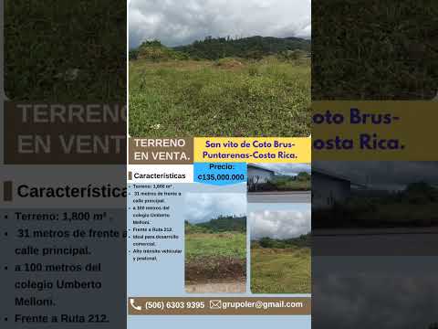 BELLÍSIMA PROPIEDAD EN COTO BRUS, PUNTARENAS, COSTA RICA.