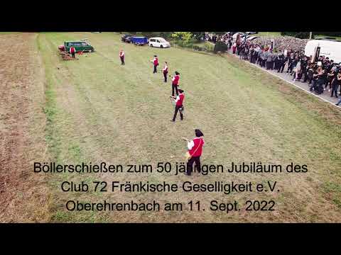 Böllerverein Störnhof e.V.: Böllerschießen 50 Jahre Club 72 Fränkische Geselligkeit Oberehrenbach