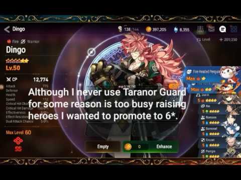 Dingo promotion to 6* using his own duplicates in Epic Seven.