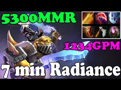 Dota 2 - Subscriber 5300MMR Plays Alchemist 7min RADIANCE 1234GPM - Ranked Match Gameplay