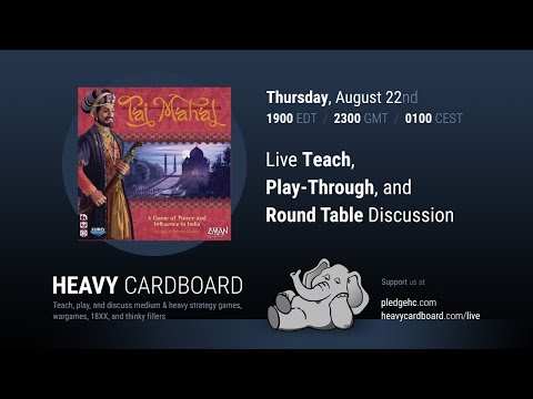 Taj Mahal 4p Teaching, Play-through, & Round table by Heavy Cardboard