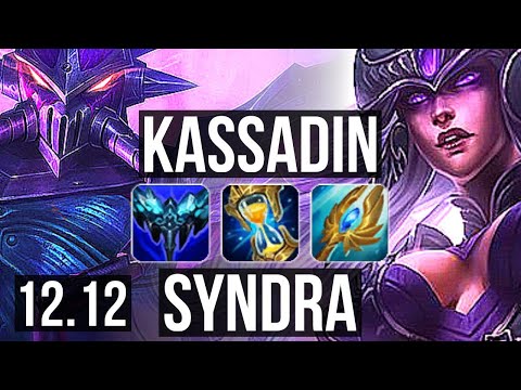 KASSADIN vs SYNDRA (MID) | Rank 2 Kassadin, 76% winrate, 12/1/4, Legendary | TR Challenger | 12.12