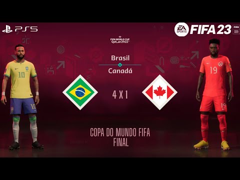 FIFA 23 - Brasil vs Canada | Gameplay PS5  [4K 60FPS] Copa do Mundo FIFA 2022