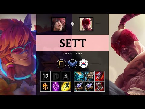 Sett Top vs Lee Sin: Quadra Kill, Legendary - KR Diamond Patch 14.20