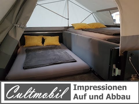 Cultmobil Klappcamper Impressionen / Aufbau und Abbau UNGESCHNITTEN TPV, Böckmann Faltcaravan