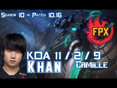 FPX Khan CAMILLE vs RENEKTON Top - Patch 10.16 KR Ranked