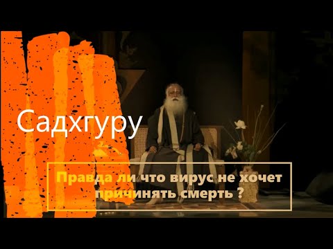 Правда ли что вирус не хочет причинять смерть ? Садхгуру на русском.