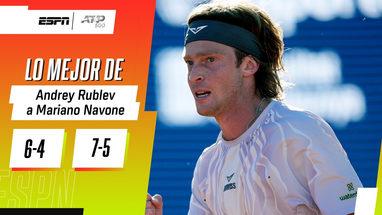 BAJARON A LA NAVE: RUBLEV SE IMPUSO EN SETS SEGUIDOS ANTE MARIANO NAVONE EN BARCELONA | RESUMEN