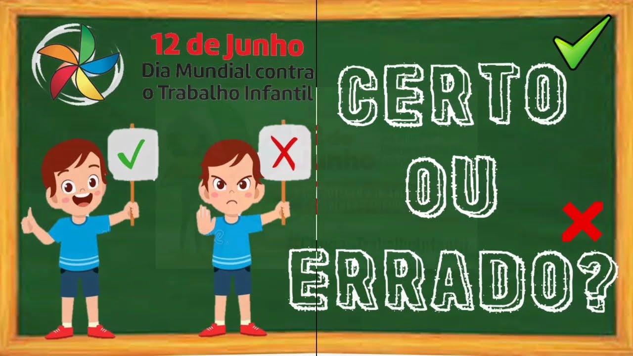 Combate ao trabalho Infantil 12 de junho.Direito da criança e do adolescente.