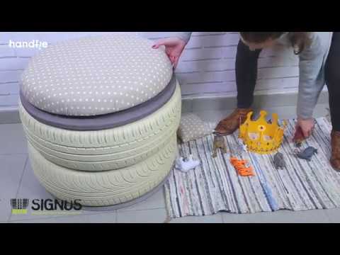 Así se hace un baúl con neumáticos reciclados