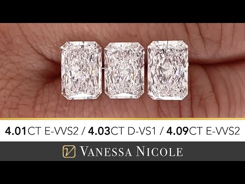 4ct RADIANT CUT DIAMOND - Radiant Shape Diamond Color Grade & Diamond Size Comparison for Trevor