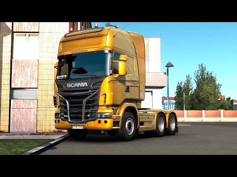 ETS 2 - Scania R500 Transporting 2 Trucks from Turin to Florence Part 1