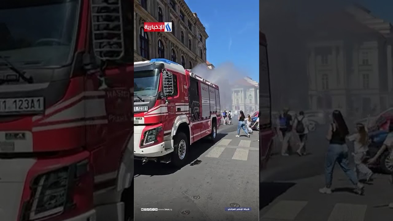 فيديو | بلغت 34 درجة مئوية .. بلدية براغ تسير عجلات لرش المياه للتخفيف من حرارة الطقس