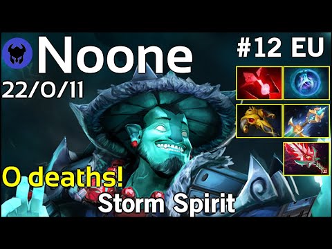 0 deaths! Noone plays Storm Spirit!!! Dota 2 7.22