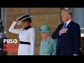 WATCH: Queen Elizabeth greets President Donald Trump and first lady Melania Trump WATCH: Queen Elizabeth greets President Donald Trump and first lady Melania Trump