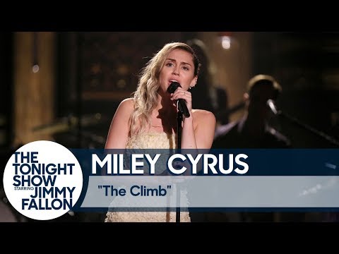 Miley Cyrus Closes The Tonight Show with "The Climb" thumnail