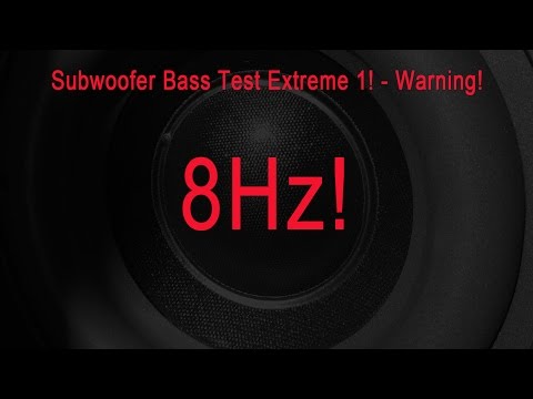 Subwoofer Test Extrem - Warning! 40-8 Hz NEW