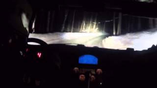 Sno Drift Rally 2016 Night Stage. No Studs on ice and snow, Tingwu Song  Mitsubishi Evo 9