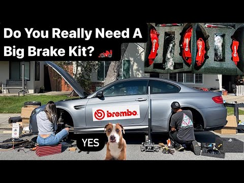 Affordable Brembo Big Brake Kit for E92 M3 Install Bigger Calipers & Rotors DIY Tutorial E90 JQWerks